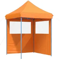 Syfax Partyzelt Faltbar Pop-Up mit 2 Seitenteilen Orange