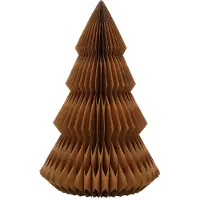 Mica Decorations Papier-Weihnachtsbaum – Zusammenklappbarer künstlicher Weihnachtsbaum – H 152 x Ø 104 cm – Weihnachtsdekoration – FSC Mix – Braun