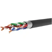 Emos FTP Netzwerkkabel CAT 5e, 100m, PE, CAT5e-Patchkabel FTP, Gigabit LAN Kabel, geschirmtes Ethernet Kabel, für Aussenbereich , S9224