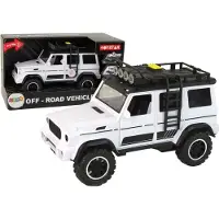 Leantoys Lean Toys Auto Samochód Terenowe Bia?e D?wi?k ?wiat?a Pojazd 1:14