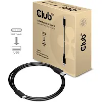 Club 3D CLUB3D USB 3.1 Type-C to Type-A Cable 10Gbps PD 60W M/M 1m/3.28ft, 1 m, USB C, USB A, USB 3.2 Gen 1 (3.1 Gen 1), Stecker/Stecker, Schwarz