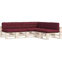 vidaXL Palettensofa-Kissen 7 Stk. Weinrot