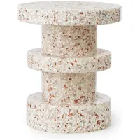 Normann Copenhagen Hocker Bit Stack, weiß, Höhe 42 cm - , Bit Stack, Weiß, für Wohnzimmer, Kunststoff
