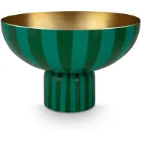 Pip studio Servierschale Metal Stripes Green 30 x 20 cm