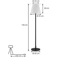 LUCANDE Terrassenleuchte Jaimy, schwarz, Aluminium, 150 cm , Jaimy, Schwarz, für Terrasse, Kunststoff, Modern