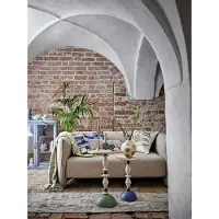 Creative Collection Mannelli Beistelltisch, blau/holz hell, 49 cm - , Mannelli, Holz, für Wohnzimmer, Holz, Skandinavisch