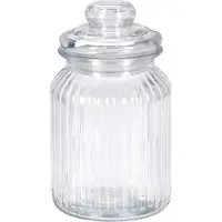 Zeller Geriffeltes Glas mit dicht schließendem Deckel, 750 ml