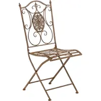 CLP Gartenstuhl Sibell Eisen, klappbar, verzierter Jugendstil bronze
