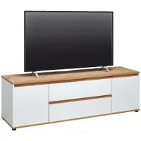 Carryhome TV-Lowboard MALEA 160 cm breit 50 cm hoch mit 2 Türen und 2 Schubladen grifflos
