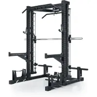 ATLETICA R7 Nemesis | Plate Loaded Version | 203 cm Höhe | Squat Rack mit Multipresse und Latzug
