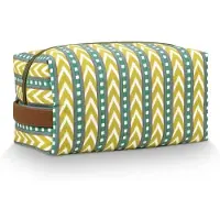Pip studio Kulturbeutel Coco Cosmetic Bag Medium Samba Stripe Lime / Turquoise