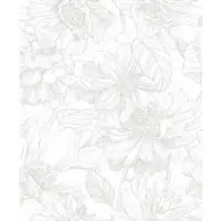 Art For the Home Vliestapete "Soft Blush Dahlia" geblümt glatt Grau - 53x10m
