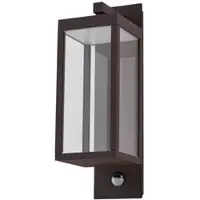 LUCANDE Aussenwandleuchte mit Bewegungsmelder Ferdinand , braun / rost, Aluminium, Modern