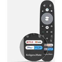 OEM Kruger&Matz Google TV Fernbedienung mit Sprachsteuerung und Streaming-Shortcut-Tasten