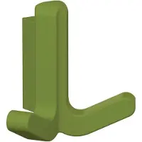 Hewi Doppelhaken Serie 477 matt, elastisch Kunststoff (TPU) 74 apfelgrün Höhe 69 mm