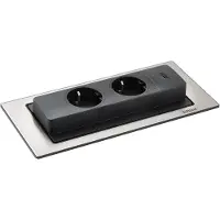 Evoline Einbausteckdose mit USB-Charger BackFlip