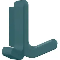 Hewi Doppelhaken Serie 477 matt, elastisch Kunststoff (TPU) 55 aquablau Höhe 69 mm