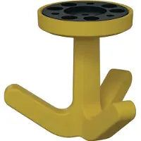 Hewi Dreifachhaken Serie 477 matt, elastisch 18 senfgelb Höhe 69 mm Ø 51 mm