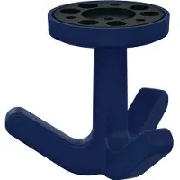 Hewi Dreifachhaken Serie 477 matt, elastisch 50 stahlblau Höhe 69 mm Ø 51 mm