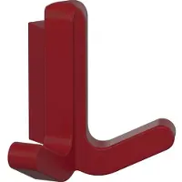 Hewi Doppelhaken Serie 477 matt, elastisch Kunststoff (TPU) 33 rubinrot Höhe 69 mm