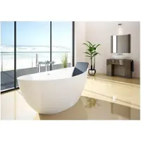 Hoesch Namur Oval-Badewanne 170 x 75 cm freistehend