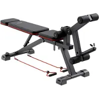 Vevor Hantelbank Verstellbare Fitnessbank für Ganzkörpertraining (Gewichtskapazität 363 kg), Sit-Up Trainingsbank Fitnessbank Flachbank