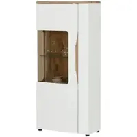 Möbel Kraft Vitrine Toledo ¦ weiß ¦ Maße (cm): B: 74 H: 166 T: 36.0