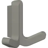 Hewi Doppelhaken Serie 477 matt, elastisch Kunststoff (TPU) 95 felsgrau Höhe 69 mm