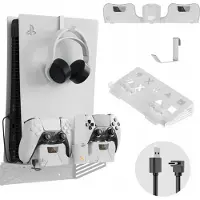 JYS Uchwyt Ścienny + Ładowarka do Padów 2w1 do Sony PlayStation PS 5 / PS5 (PS5181)