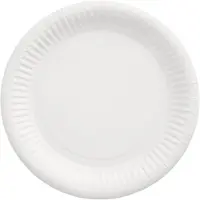 0 0 100 Teller, Pappe "pure" rund Ø 20 cm - weiss
