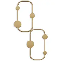 CALICOSY WANDGARDEROBE mit 5 Haken aus schwarzem Metall 26/5/48 cm