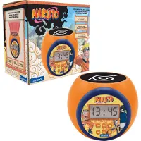 Lexibook , Naruto, Projektionswecker mit Alarm- und Schlummerfunktion, Nachtlicht mit Timer, LCD-Bildschirm, Batteriebetrieben, Orange, RL977NA