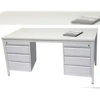 Szagato Schreibtisch Profi Office-Line SET 160x80cm, inkl. 2 x Unterbauschrank Professional 3 Schubladen, lichtgrau (Fachhandels-Qualität)