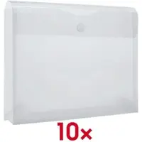 FolderSys Sichttasche A4 quer mit Dehnfalte 70mm 40138-04 transparent, 33x25x7 cm