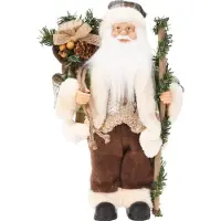 Christmas Decoration Mikołaj świąteczny Dekoracyjny Stojący Deluxe 30cm Brown