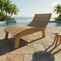 TUGA-Holztech Holzliege Wellenliege Gartenliege Relaxliege "Liege-Franzi" (Fichte) Breite 100cm Einstiegshöhe 50cm mit Füßen