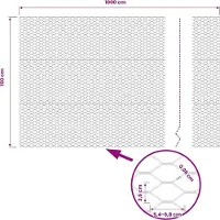 vidaXL Schweißgitterzaun 1,5 x 10 m PVC Grau