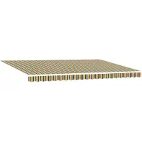 vidaXL Ausziehbare Markise Grün und Gelb 500 x 300 cm