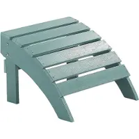 Beliani Fußhocker für Gartenstuhl Türkis Kunstholz Muskoka Adirondack Stil Balkon Terrasse Outdoor Garten Zubehör Möbel