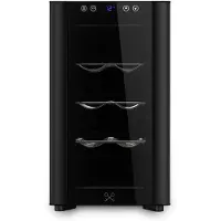 LES PETITS CHAMPS Weinkühlschrank CAVSB8 Schwarz, 8 Flaschen, Kapazität 23L