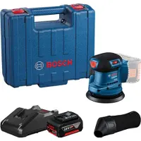 Bosch Exzenterschleifer GEX 185-LI, 1 x Akku GBA 18V 4.0Ah im Handwerkerkoffer