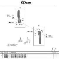 Shimano Fc-en500 Linke Kurbel