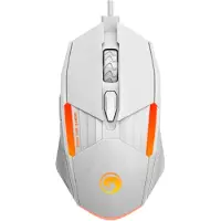 Office Scorpion M291 WH CAPO Gaming-Maus, kabelgebunden, 7 Farben, Beleuchtung, 6400 dpi, Weiss