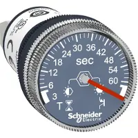 Schneider Electric Timer, Zeitrelais für Fronteinbau, Harmony XB5, Kunststoff, 22mm, 3s bis 60s, 24V DC XB5DTB23