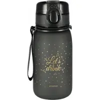 Starpak 400 ml schwarz-goldene Wasserflasche