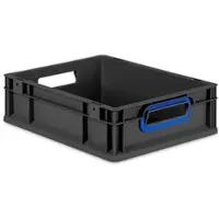 Proregal Eurobox Nextgen Color HxBxT 12x30x40cm 11 Liter Griffe Blau Offen Schwarz Eurobehälter Transportbox Transportbehälter