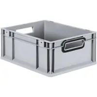 Proregal Eurobox Nextgen Color HxBxT 17x30x40cm 16 Liter Griffe Schwarz Offen Grau Eurobehälter Transportbox Transportbehälter