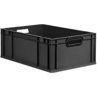 Proregal Eurobox Nextgen Color HxBxT 22x40x60cm 44 Liter Griffe Schwarz Offen Schwarz Eurobehälter Transportbox Transportbehälter