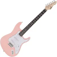 Gear4Music LA E-Gitarre von Rosa