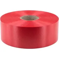 Star Micronics 100m Geschenkband Ringelband 50mm wasserfestes Kunststoff Dekoband Polyband zum Basteln Weihnachtssterne Autoschleifen 5cm Schleifenband Maibaum Rot